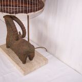 Zoomorphic lamp ram - 60s - 70s
