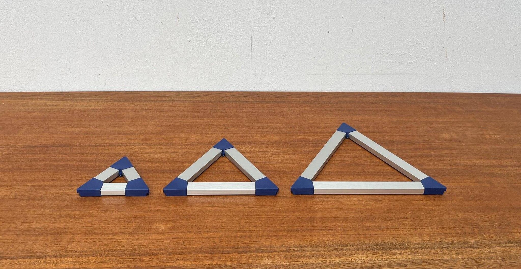 Postmodern triangular trivets by Jorgen Meldgaard for Menu, 1980s, set of 3.