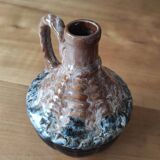 Flamed stoneware pitcher