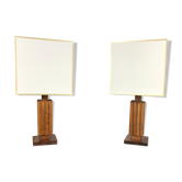 Paire de lampes Art Déco abats-jour sur mesure