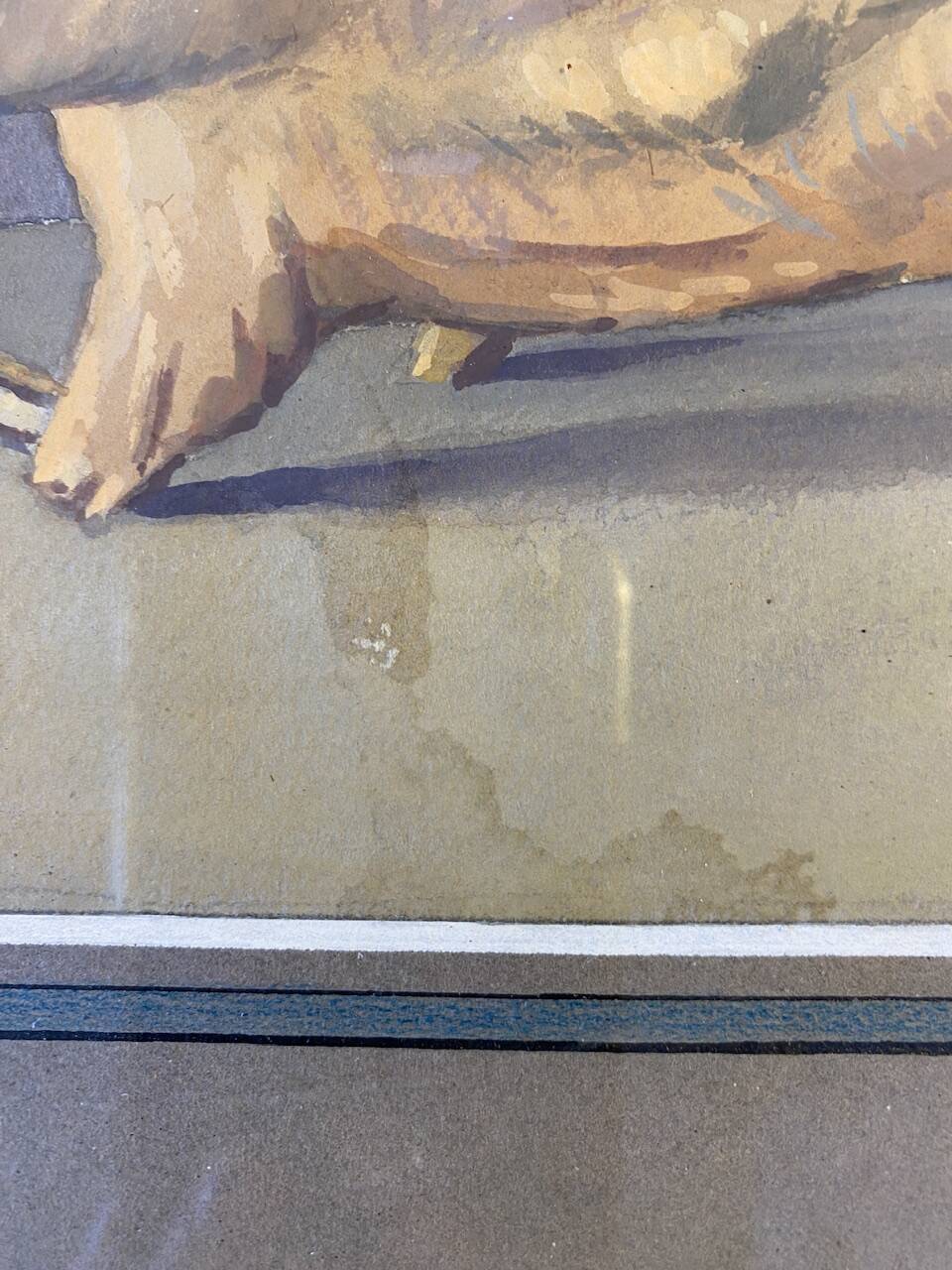 Old painting, still life with shells, 20th century