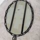 Miroir brutaliste ovale « chaine » 1950