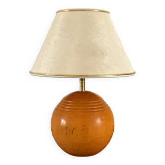 Lampe en orme massif Italie années 70