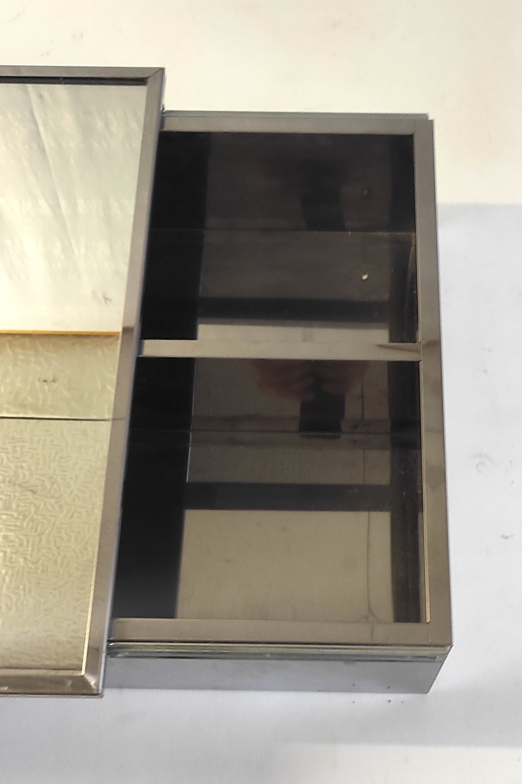 Chrome metal wall toilet cabinet – 70s/80s