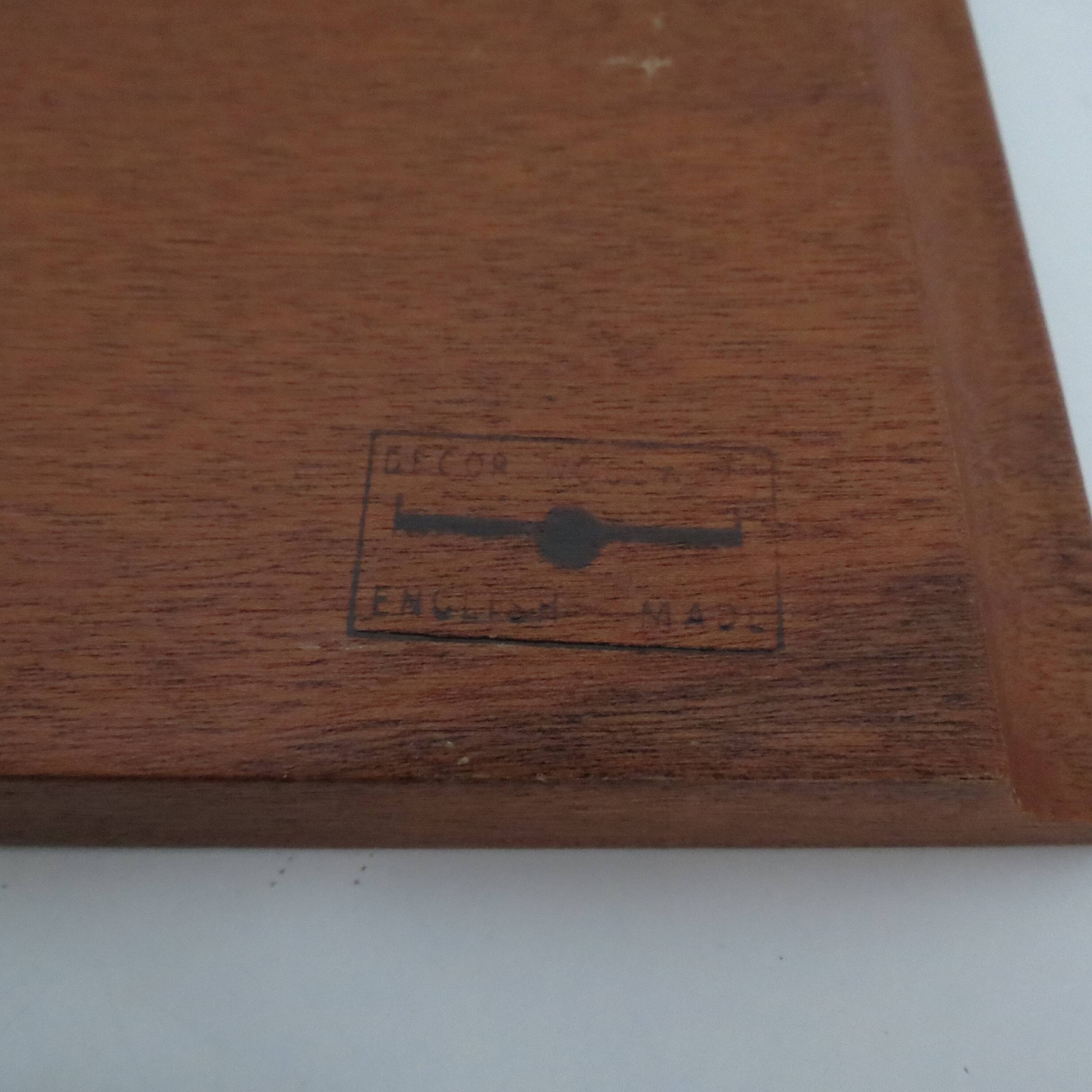 1960s  Mid Century Teak And Glass Serving Dishes on Tray