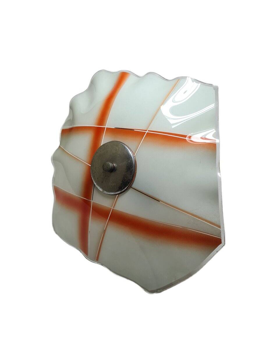 Vintage pendant light in glass, Poland, 1970s
