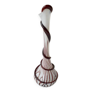 Signed glass soliflore vase