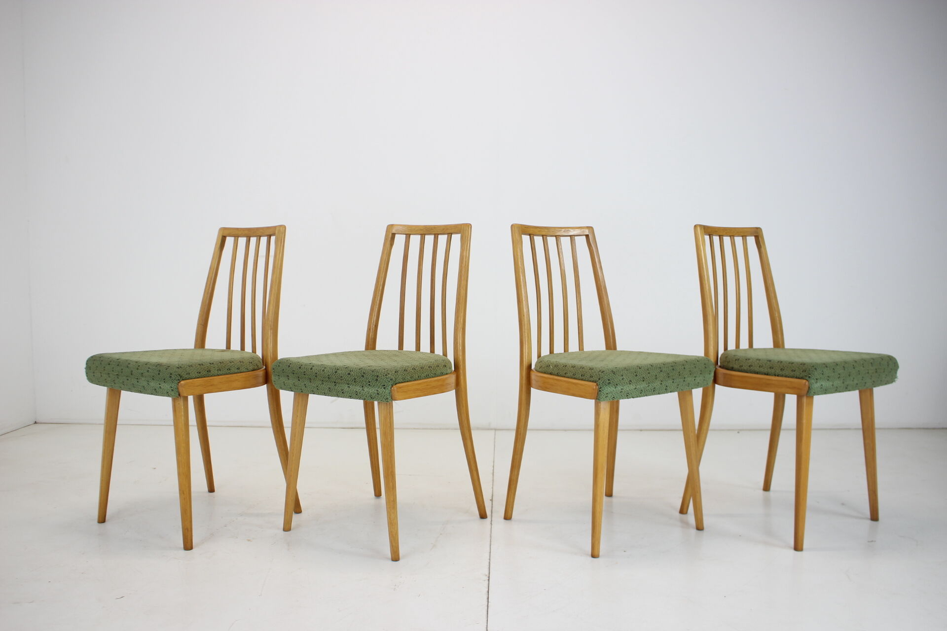 1970s set of four dining chairs by Ton, Czechoslovakia