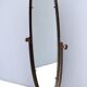 Vintage Oval Cheval Mirror with Brass and Metal Frame, Italy