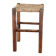Rustic old stool made of wood and straw.