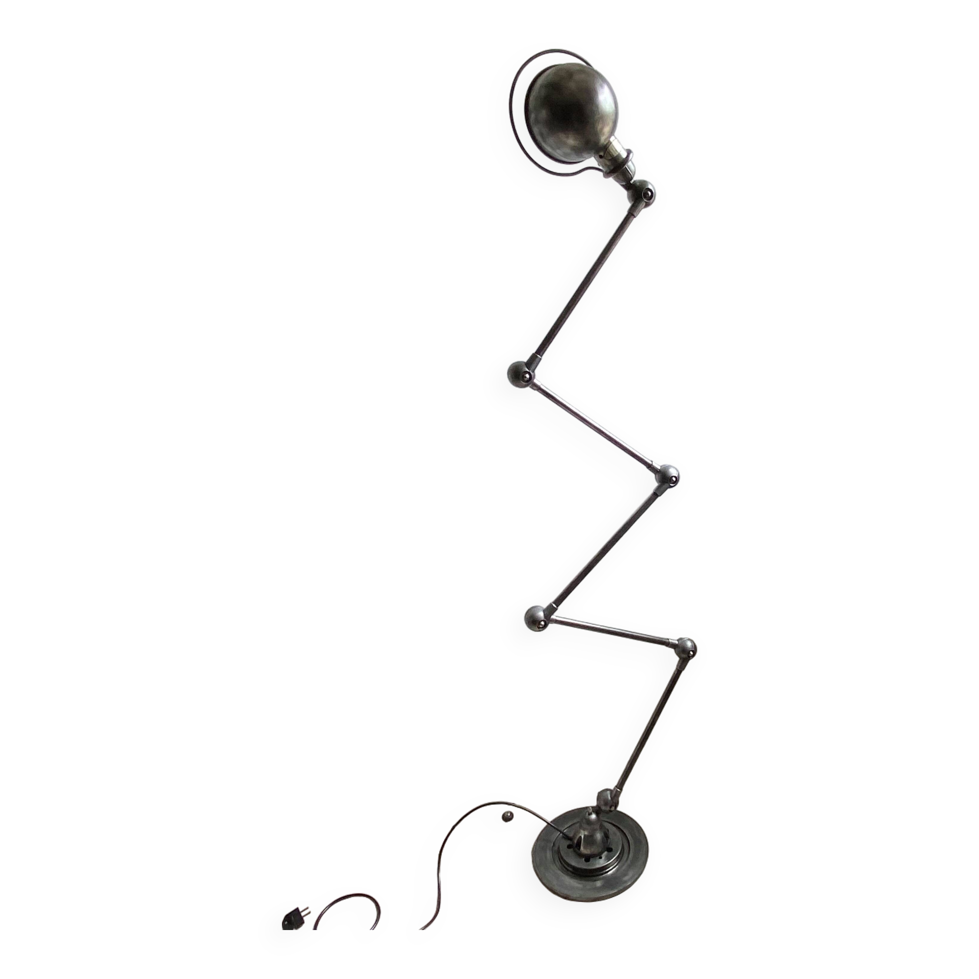 Jieldé 5-arm floor lamp, 40cm, graphite, industrial style, Jean Louis Domecq, 1950s vintage