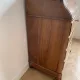 Antique wooden and marble dressing table with mirror.