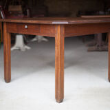 Square wooden art-deco table