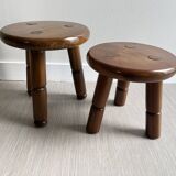 Wooden tripod stools