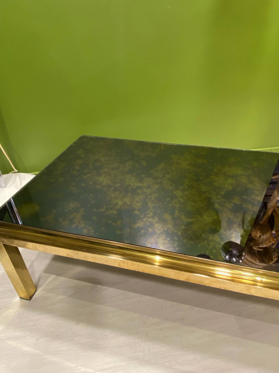 1970s eglomised glass coffee table