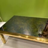 Table basse verre eglomisé 1970