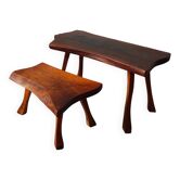 Brutalist wooden tables