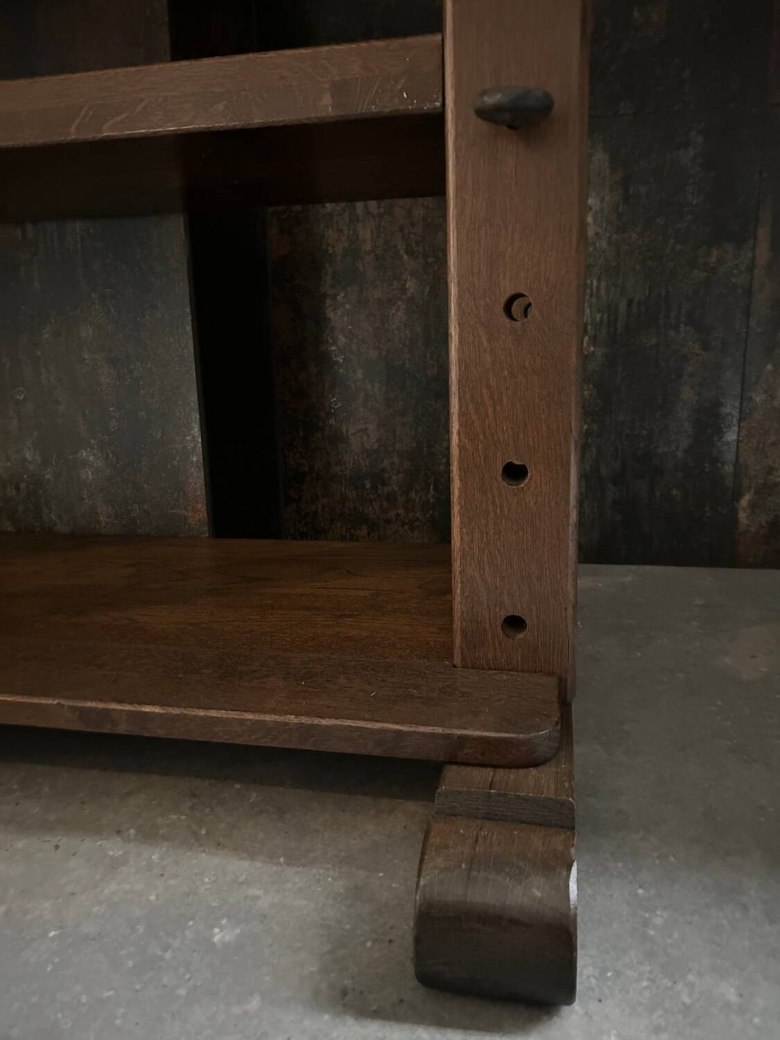 Vintage brutalist display cabinet