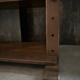 Vintage Brutalist bookcase display cabinet
