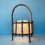 Bamboo and glass lamp