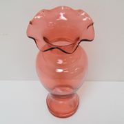 Art Czech glass vase, by Glasswork Novy Bor, 1950s
