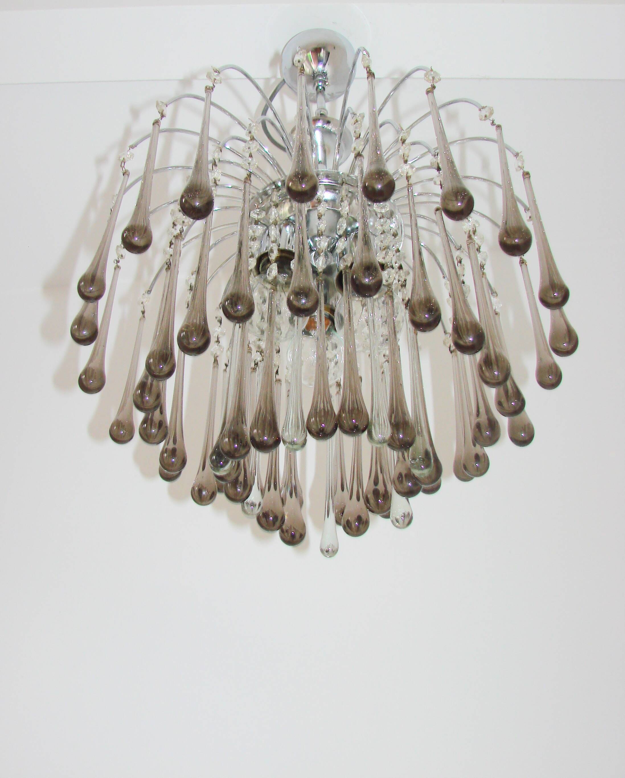 An original Paolo Venini Murano chandelier, Italy, 1970s.