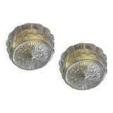 Murano Glass Flushmounts Set of 2 1970’s
