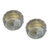 Plafonniers en verre de Murano Ensemble de 2 années 1970
