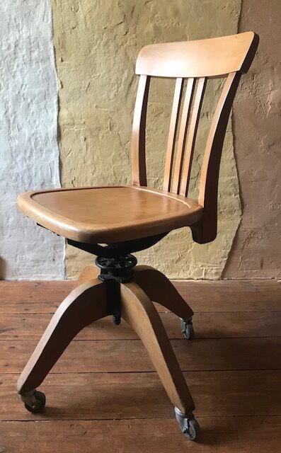 Vintage swivel office chair Stella 1940