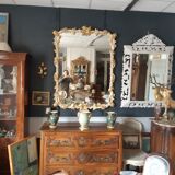 Lacquered and gilded mirror
