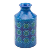 Vintage Bitossi Rimini Blu vase in blue enamel - Aldo Londi 1960s