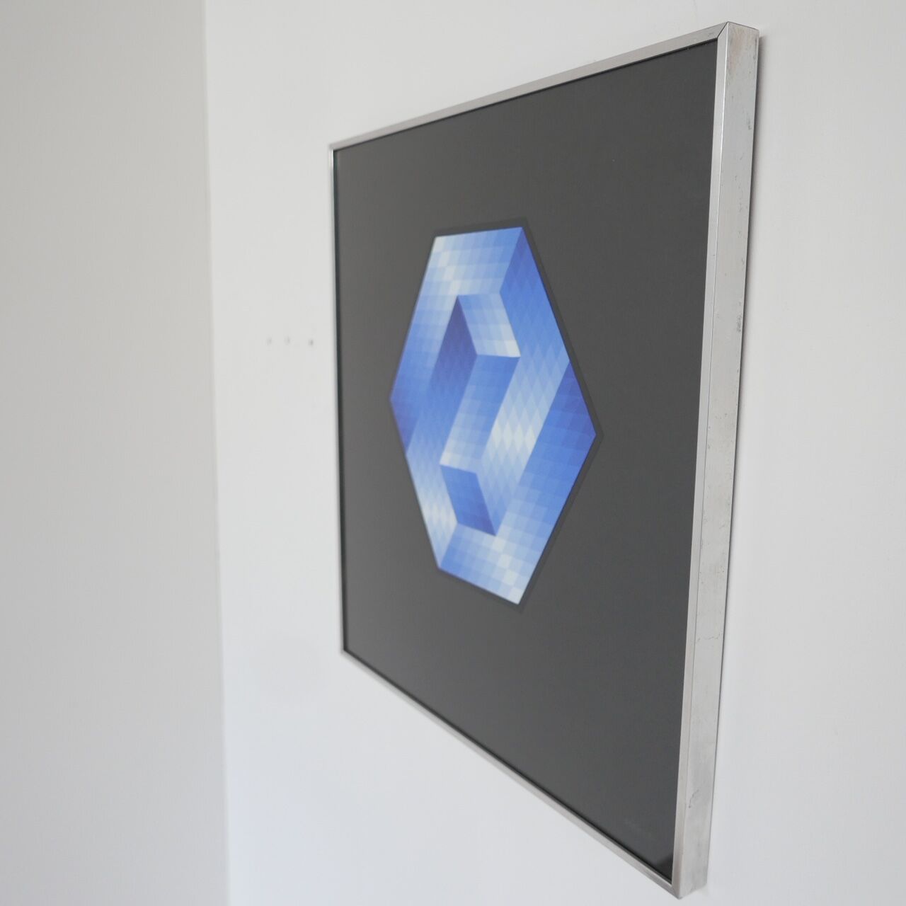 Late 20th century geometric framed artwork