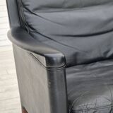 Années 1960, design danois de Kurt Østervig, chaise longue modèle 55, cuir, palissandre, originale.