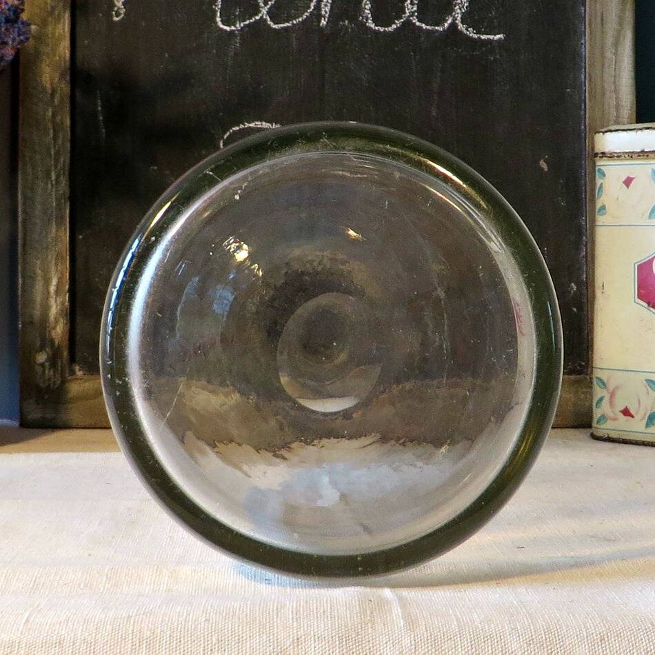 A rare large vintage Norman cider carafe, hand-blown