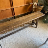 Solid oak bench