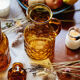 Amber glass pitcher