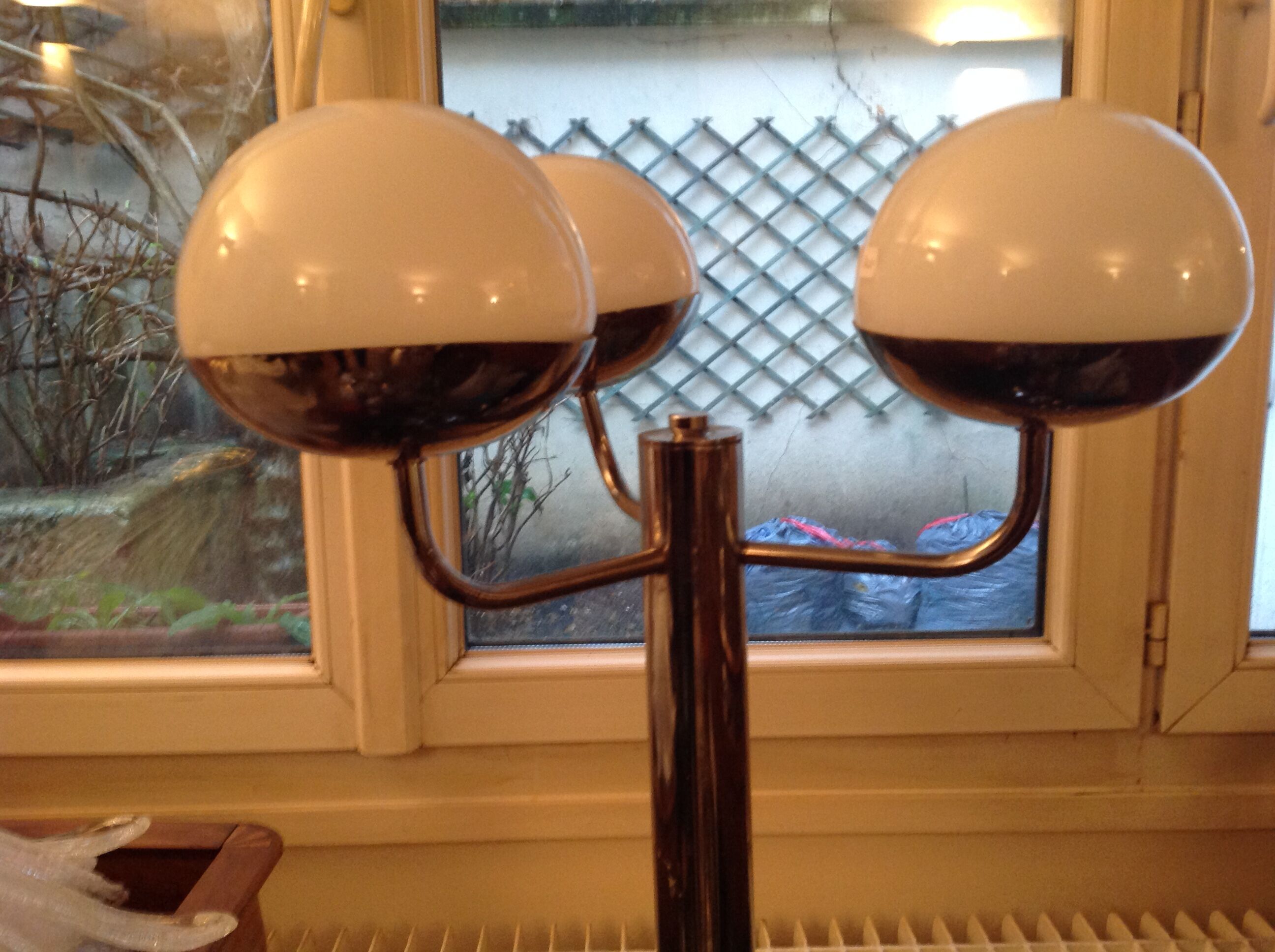 Vintage chrome floor lamp, 70s