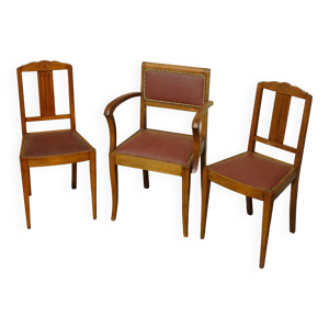 Sièges art déco assortis: - fauteuil bridge