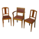 Sièges art déco assortis: 1 fauteuil bridge et 2 chaises