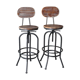 Lot de 2 tabourets de bar style industriel