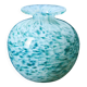 🌊 Speckled blue-green blown glass vase — vintage style