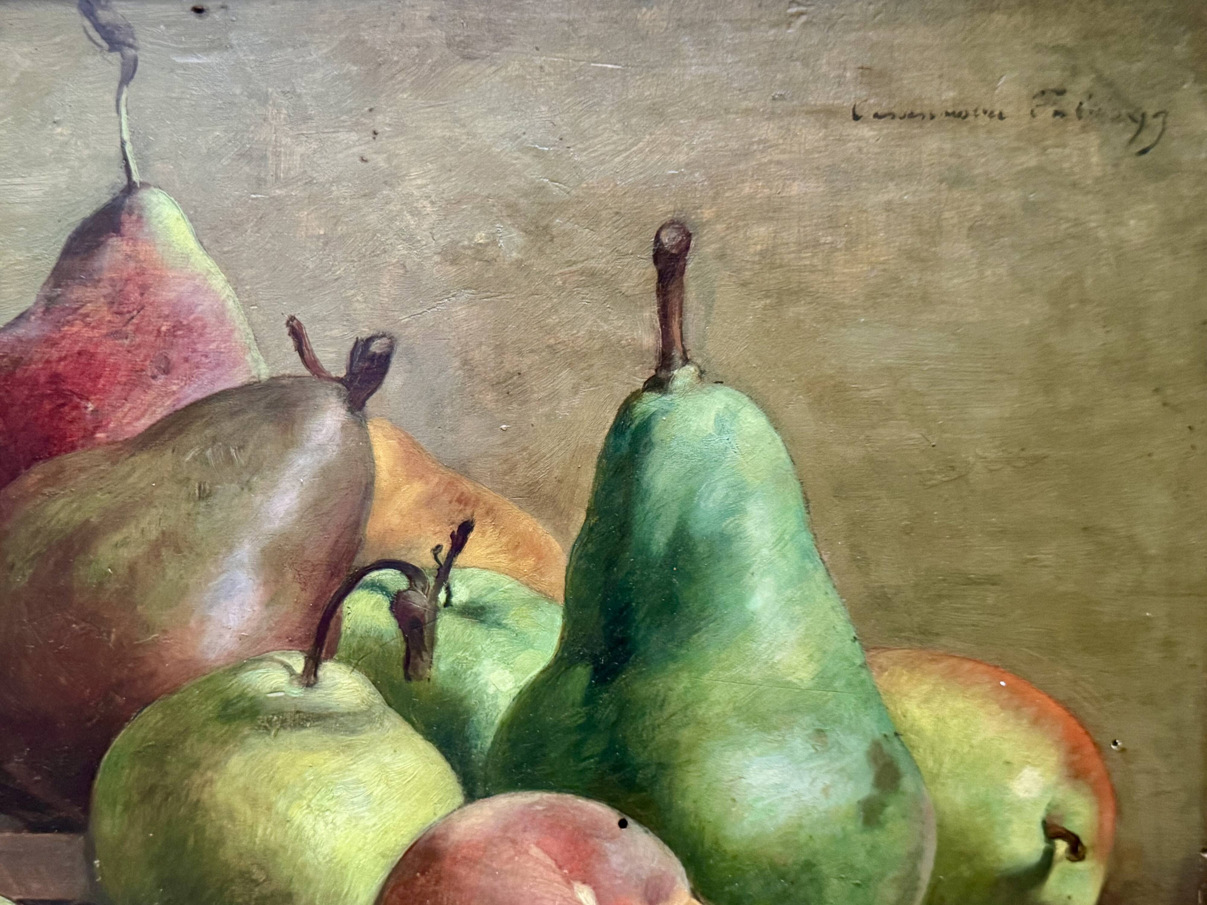 Still life with pears