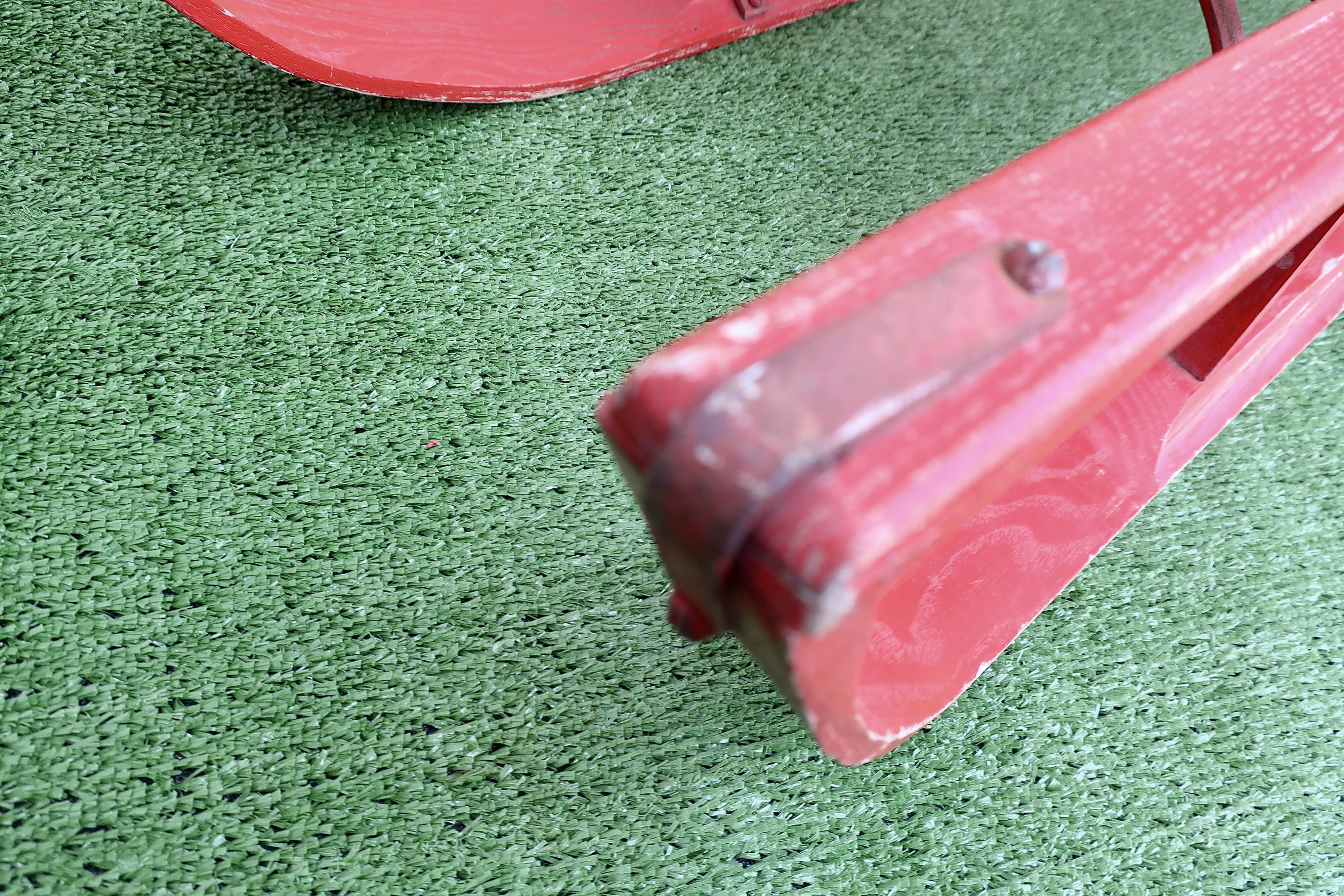 Vintage two-seater sled oak wood 1930's 106 cm