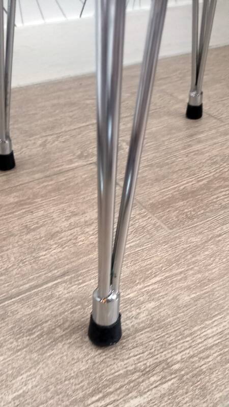 Vintage “SIF” round stool in formica and Eiffel legs.