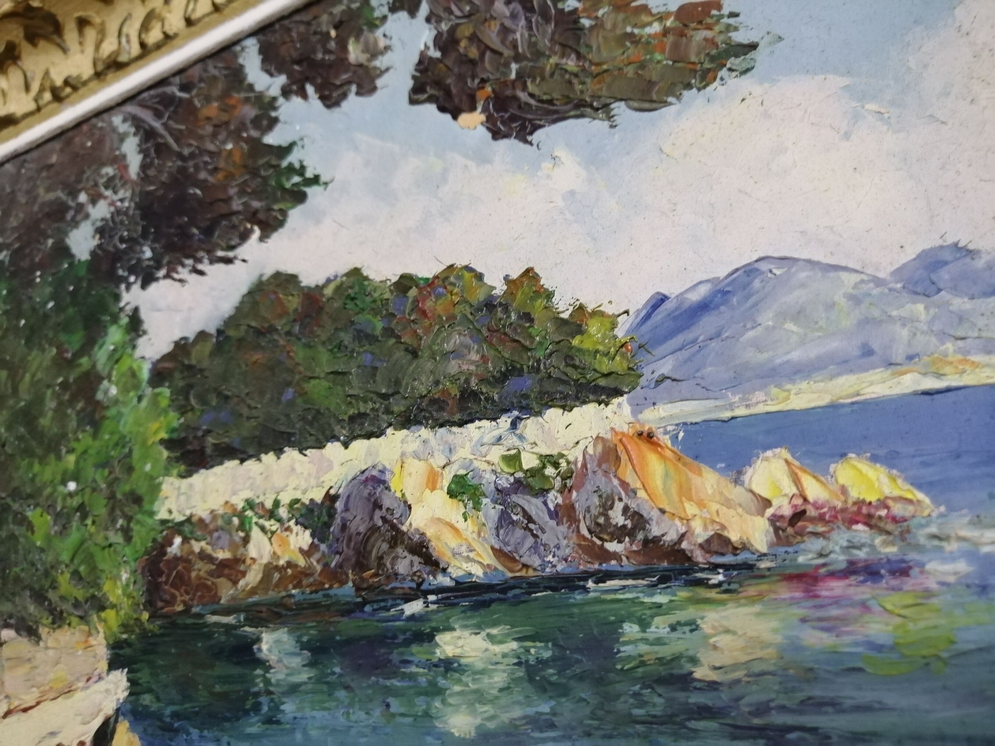 Seaside, oil on panel