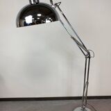 Lampe sur pied en chrome de style industriel