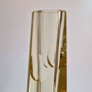 Bohemian soliflore vase, citrine glass