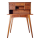 Scandinavian desk with tapered legs, vintage.