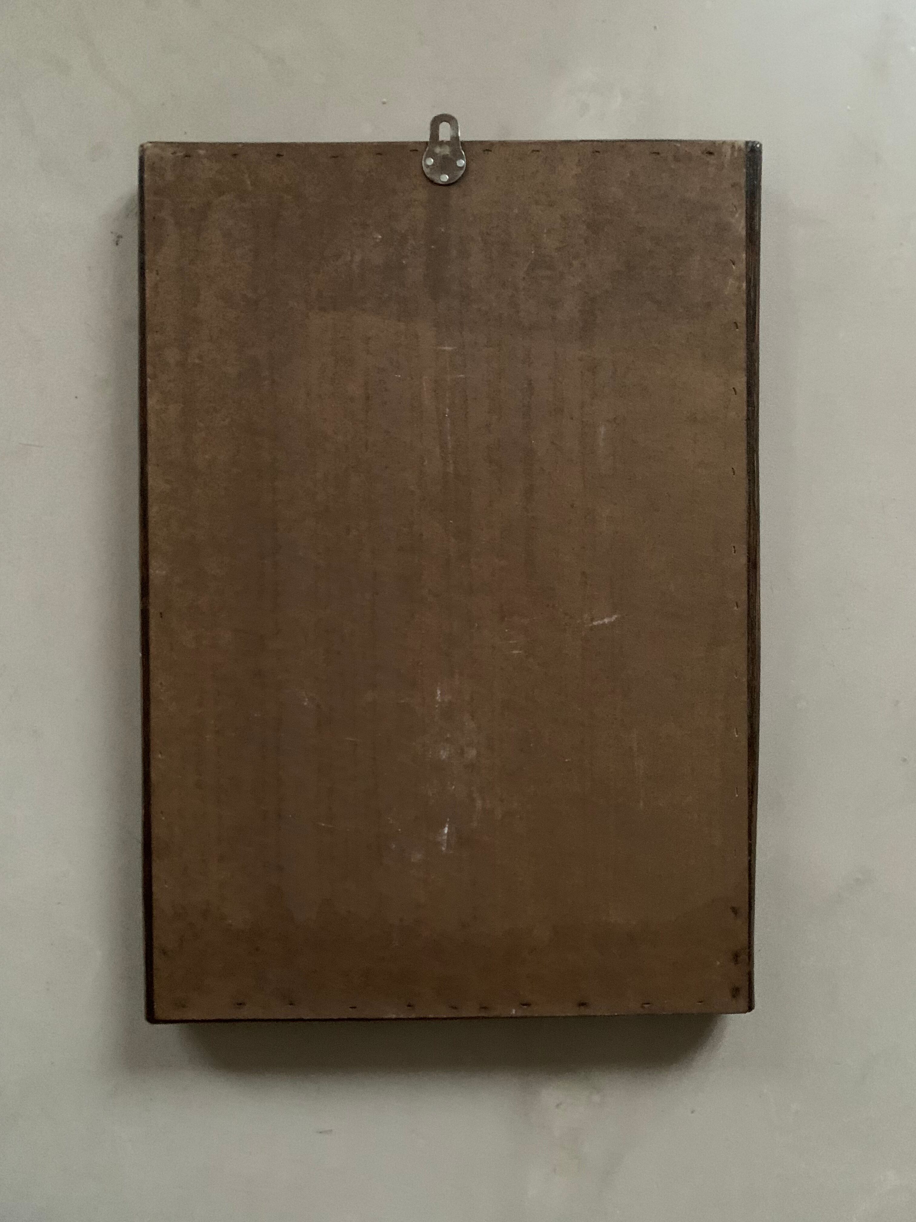 Miroir en bois ancien, 49x34 cm
