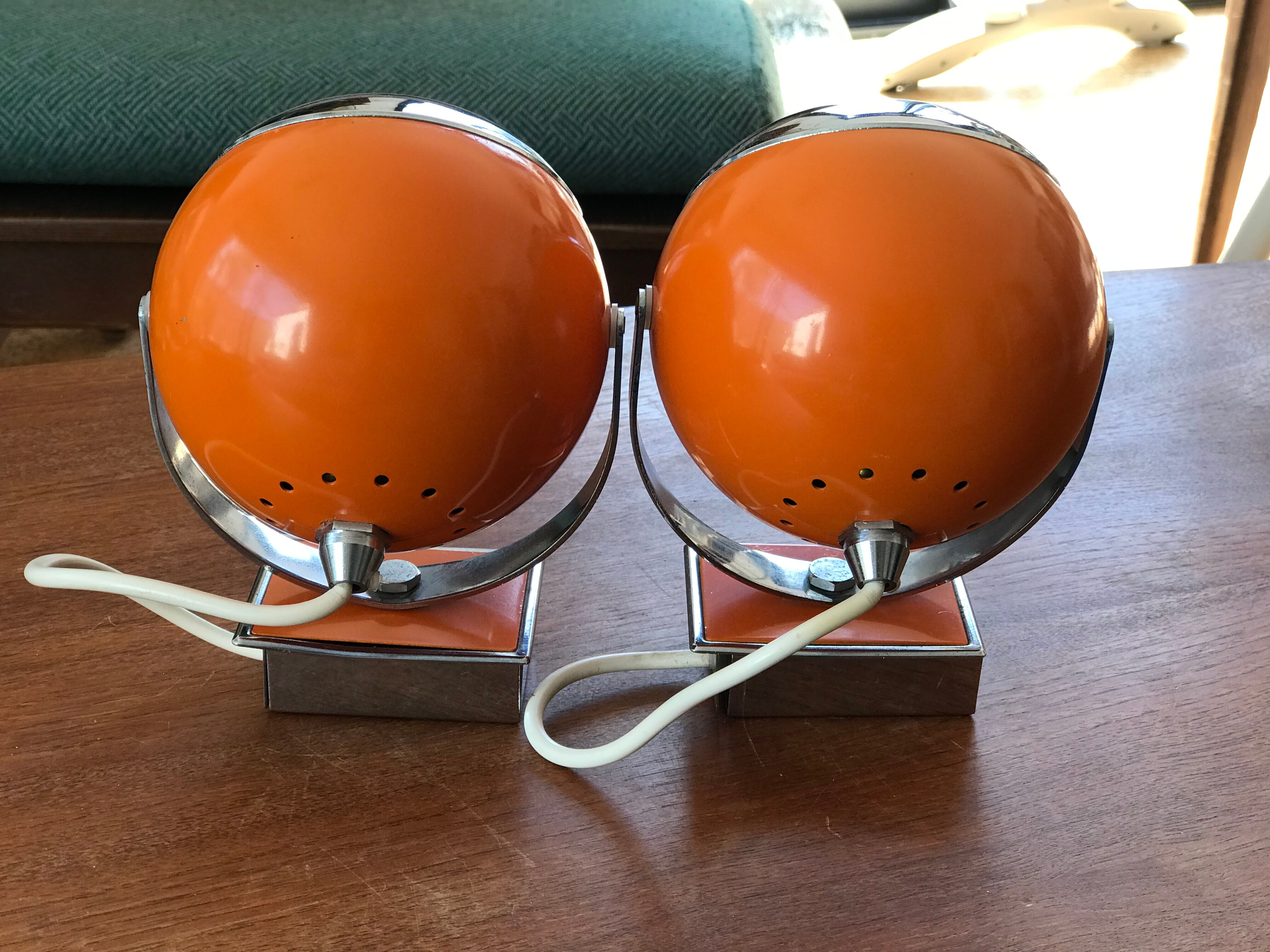 Paire de spots eye ball orange